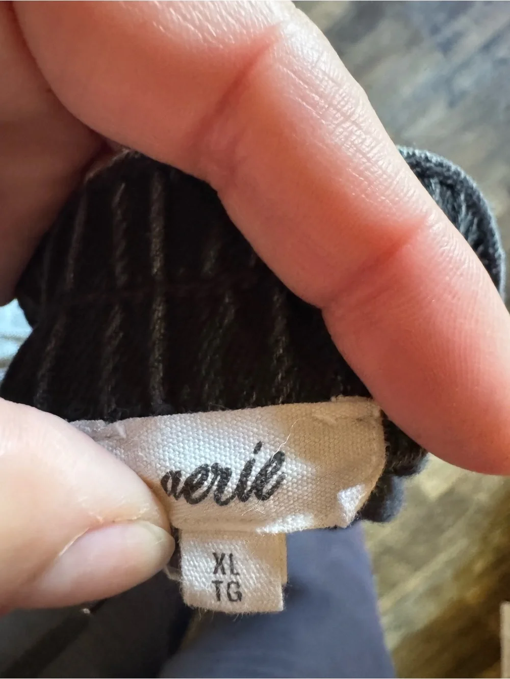 aerie Black Distressed Cutoff Denim Shorts - Picture 5 of 8